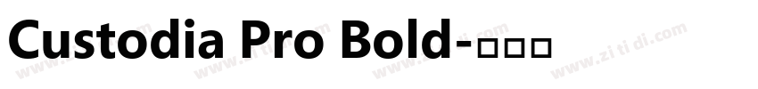Custodia Pro Bold字体转换